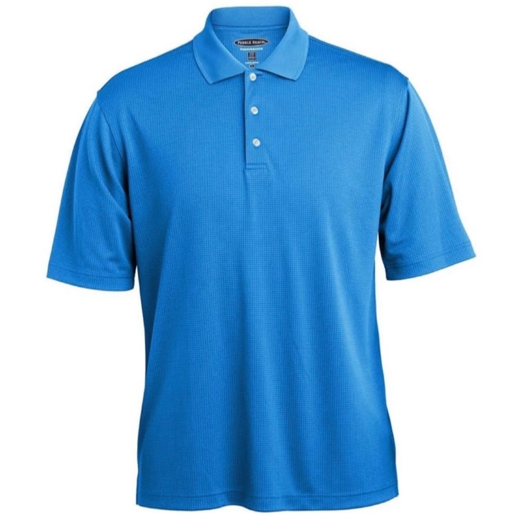 Pebble‎ Beach Golf Polo Shirt Horizontal Textured Design men’s SZ M
